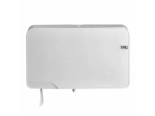 CMT Quartz duo dispenser voor mini jumbo toiletpapier wit