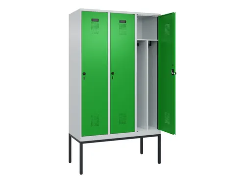 locker voor scheiding van kleding,HxBxD 2120x1200x500mm,3vak