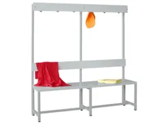 omkleedbank,HxLxD 1600x1500x400mm,onderstel RAL5010