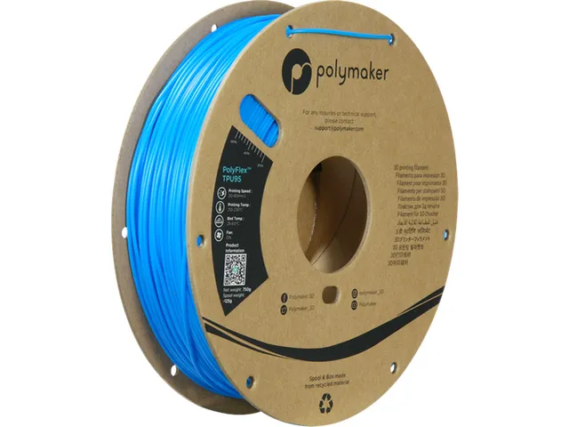 TPU-95A 1,75mm blauw 0,75kg PolyFlex 3D Filament
