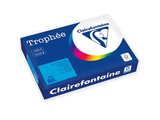 Kopieerpapier Trophée A4 80gr caribenblauw 500 vel