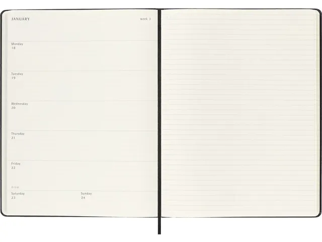 Agenda 2027 Moleskine 18M Planner Weekly 7dagen/1pagina xl hc black