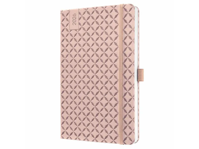 Weekagenda Flair A5 2026 (NL/FR/EN/DU) Pearl Rose Hardcover