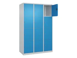 lockerkast,HxBxD 1850x1200x500mm,3x4vakken,vak B 400mm,cil.-slot