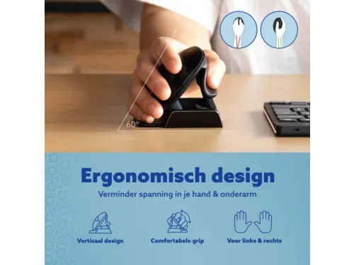 Ergonomische muis R-Go Twister Ambidexter Links/Rechts bluetooth