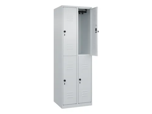 dubbeldekse locker,HxBxD 1850x600x500mm,2x2vak.,vak B 300mm
