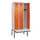 locker met bank,HxBxD 2120x900x815mm,3vak,vak B 300mm,draaigrendel