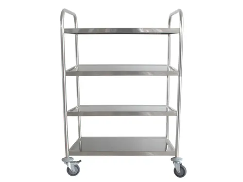RVS serveerwagen draagverm. 200kg 4etage(s) laadvl. LxB 820x500mm