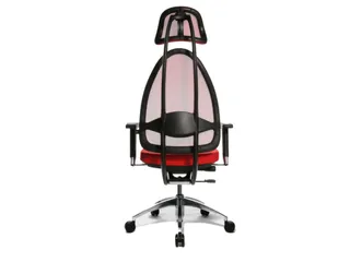 Bureaustoel Rood Zitting H X B X D 430-520X 480X 500Mm Netrug Synchroo - 3