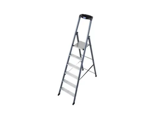 trapladder,eenzijdig,6treden,bordes met profiel,Stand H 1,3m