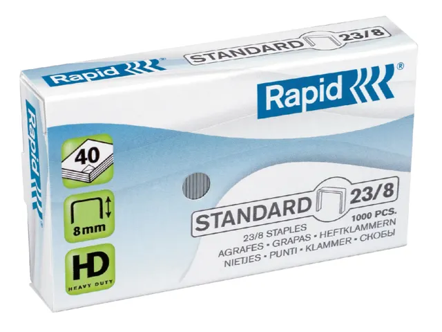 Nieten Rapid 23/8 gegalvaniseerd standaard 1000 stuks