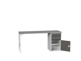 werkbank,HxBxD 930x2000x600mm,linoleumblad,2voeten/1container - 1