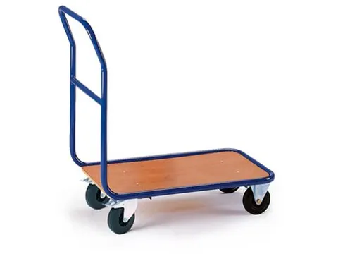 duwbeugelwagen,draagverm. 250kg,laadvl. LxB 800x500mm,houtplaat