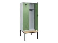 locker met bank,HxBxD 2120x800x815mm,2vak,vak B 400mm,cilinderslot