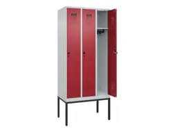 locker,HxBxD 2120x900x500mm,3vak,vak B 300mm,draaigrendel