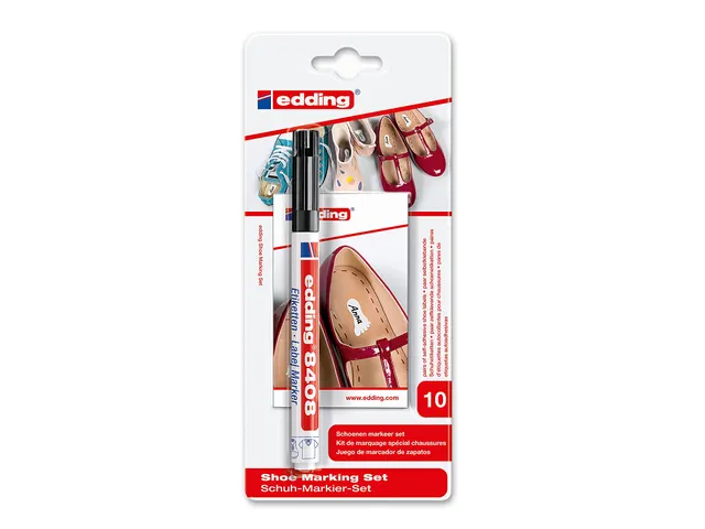Kit marquage chaussure Edding 8408 ogive 0,75mm noir