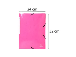 Elastomap 3 kleppen IDERAMA Maxi Capacity A4 Roze karton - 11