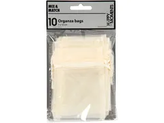 Organza zakjes Creativ Company 7x10cm 10 stuks off-white
