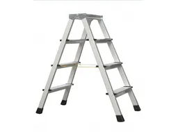 staande trap NL beide zijden 2x4treden aluminium gegroefd balk L 1 09m