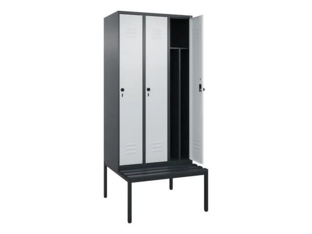 locker voor scheiding van kleding,HxBxD 2120x900x815mm,3vak