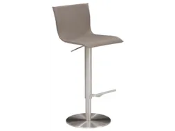 barkruk,zitting H 550-815mm,zitting leer taupe,rug leer taupe