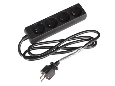 4-Voudige Stekkerdoos Met Krimpkous - 3G1.5 - 1.5m - Penaarde