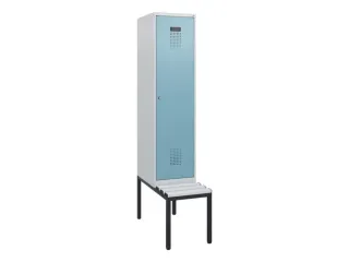 locker met bank,HxBxD 1950x400x815mm,1vak,vak B 400mm,cilinderslot - 2