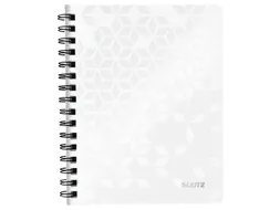 Notitieboek Leitz WOW A5 lijn spiraal PP wit