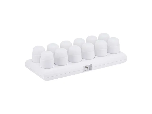 Theelicht Securit Amsterdam LED warmwit met oplaadstation 12 stuks wit