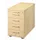 stationaire ladeblokken,HxBxD 720-760x428x800mm,4lade(n),mat.-lade