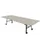 klaptafel,HxBxD 750x3200x1200mm,hoekig,4voeten donkergrijs,ovale buis