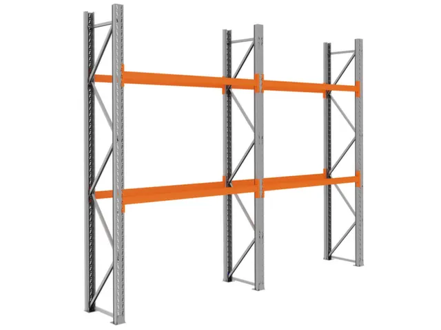 palletstelling,basis+1xaanbouw,HxBxD 3360x3950x750mm,vakl. 3000kg