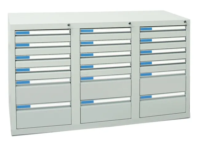 ladekast HxBxD 900x1500x500mm 18laden vergrendeling RAL7035