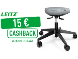 Ergo actieve Zitkruk comfort wieltjes zwart