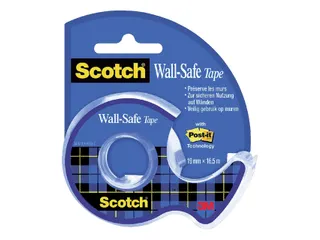 Plakband Scotch 19mmx16.5m Wall Safe + handdispenser - 1
