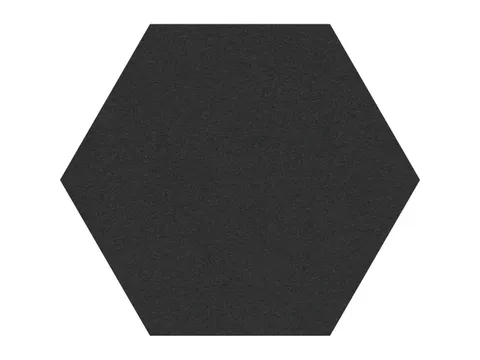 Prikbord Zeshoek Zwart kleur 2209 Bulletin Paneel Ø 60 cm frameloos