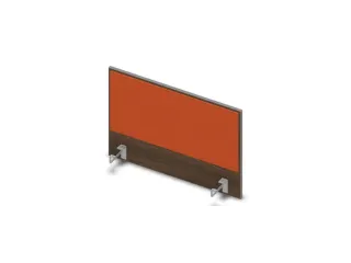 opzetpaneel bureau aanbouw zijkant 800mm Bruin Hickory BN3012-oranje - 1