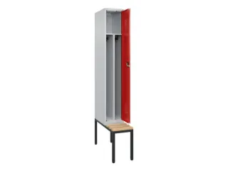 locker met bank,voor scheiding van kleding,HxBxD 2120x300x815mm,1vak - 1