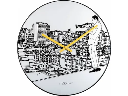 Wandklok NeXtime Trumpet City Ø 40cm