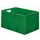 Euronorm Stapelkrat 320x600x400mm 60l Wanden/Bodem Gesloten Groen