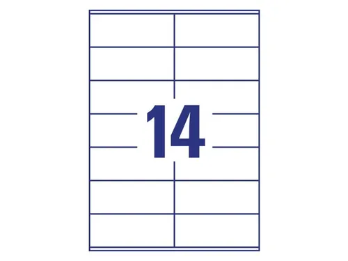 Etiket Avery Zweckform 3477 105x41mm wit 1400stuks