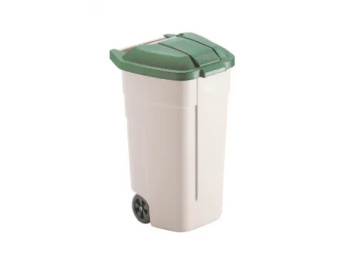 Afvalbak Voor Buiten 100 Liter Groen Beige