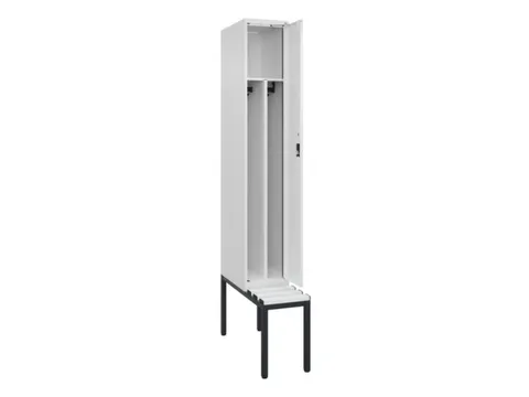 locker met bank,voor scheiding van kleding,HxBxD 2120x300x815mm,1vak