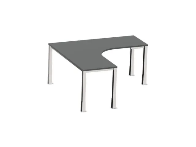 bureau à retour à hauteur réglable,MS-gris foncé