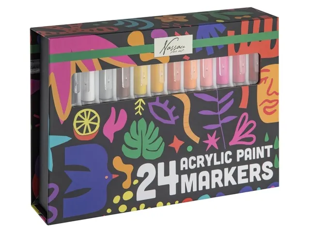 Acrylmarkers Nassau set à 24 kleuren