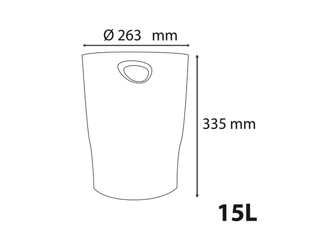 ECOBIN Papiermand 15 L pastel assortiment