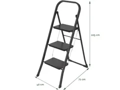 Huishoudtrap BRASQ 3 treden SL300 zwart