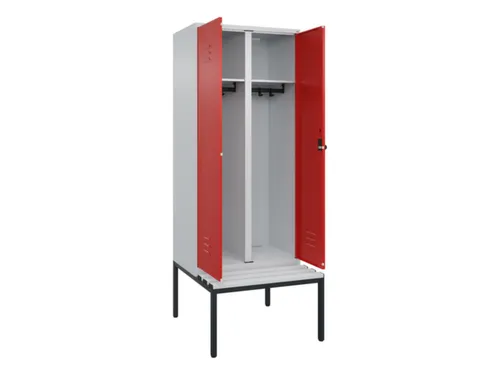 locker voor scheiding van kleding,HxBxD 2120x800x815mm,2vak