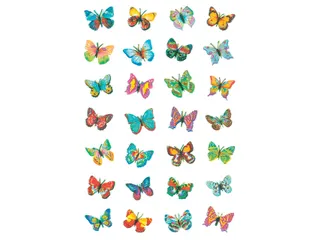 Sticker Etiket Herma 6819 Vlinder Glitter Folie 32 stuks - 1