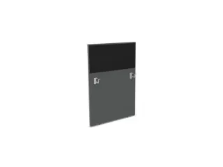 baliepaneel v. bureau aanbouw links MS-donkergrijs BN8033-zwart 800mm - 1